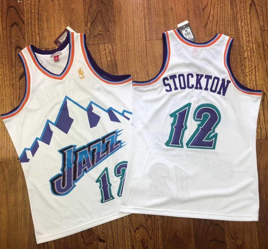 Best Replica JOHN STOCKTON UTAH JAZZ THROWBACK JERSEY - Colareps