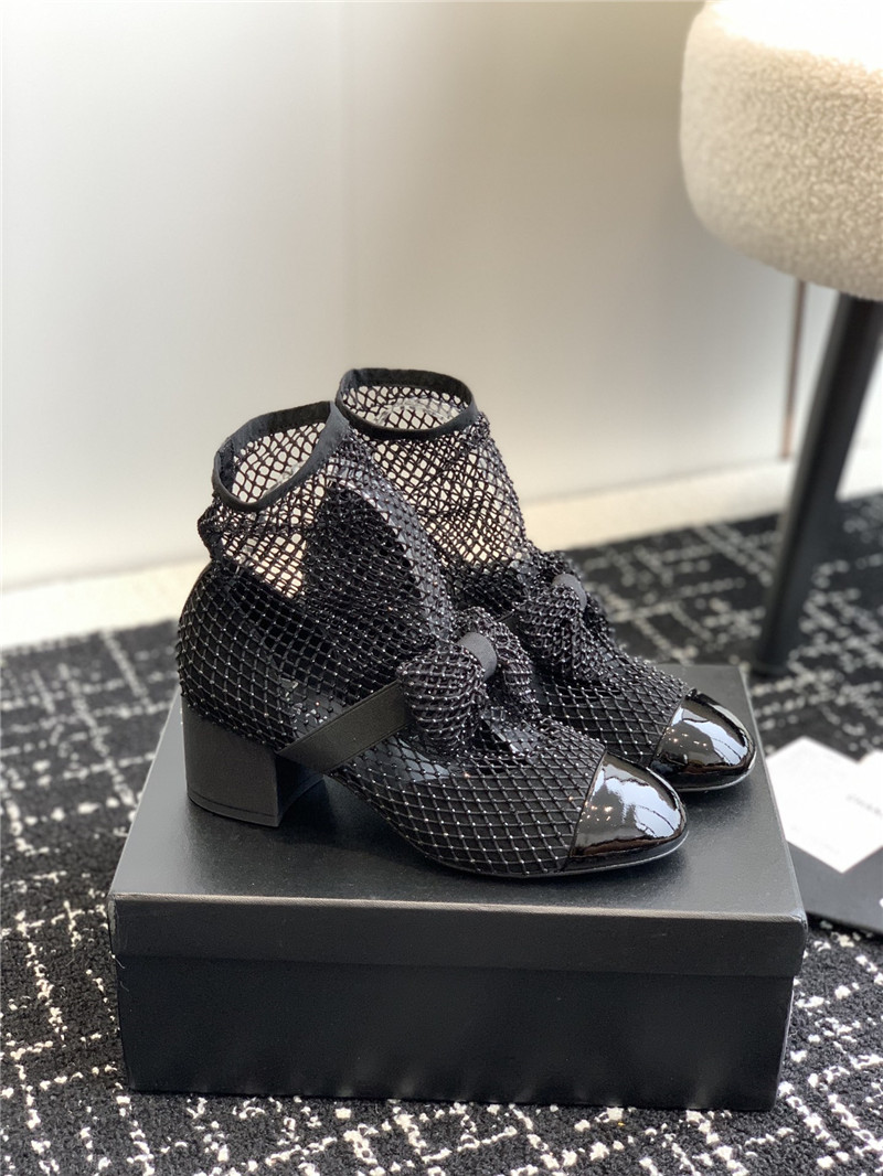 Best Replica Chanel new Mary Jane mesh drill boots - Colareps