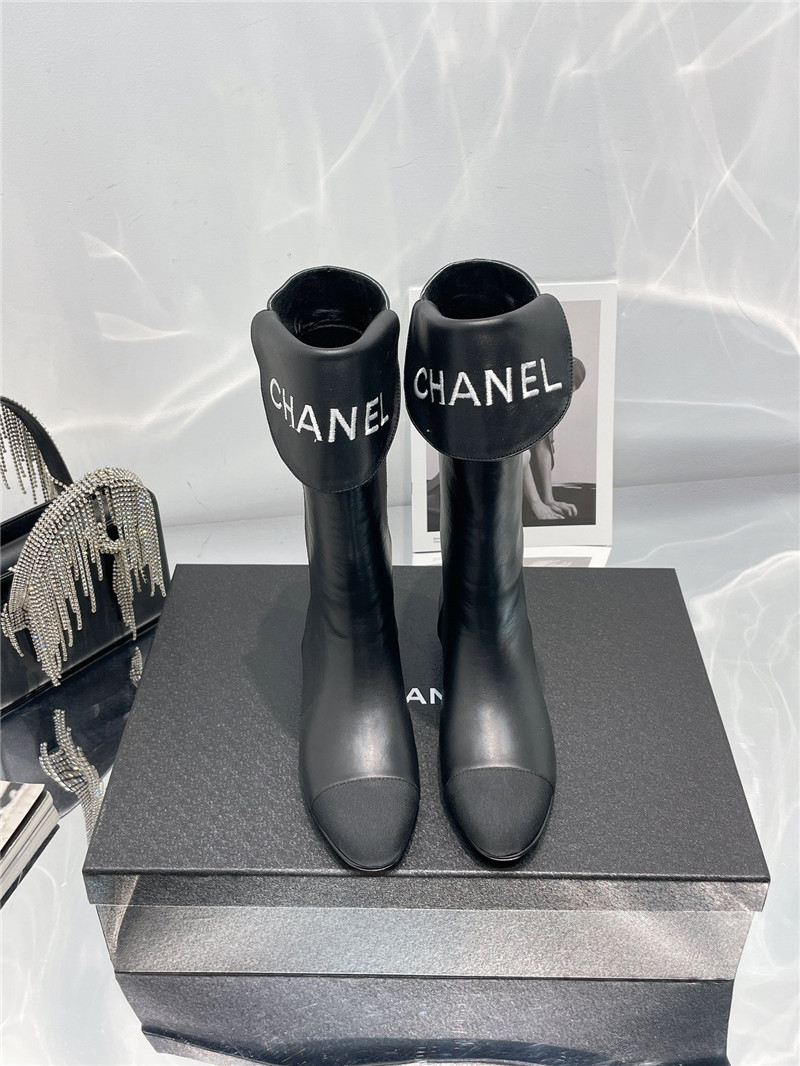 Best Replica chanel embroidered long boots - Colareps