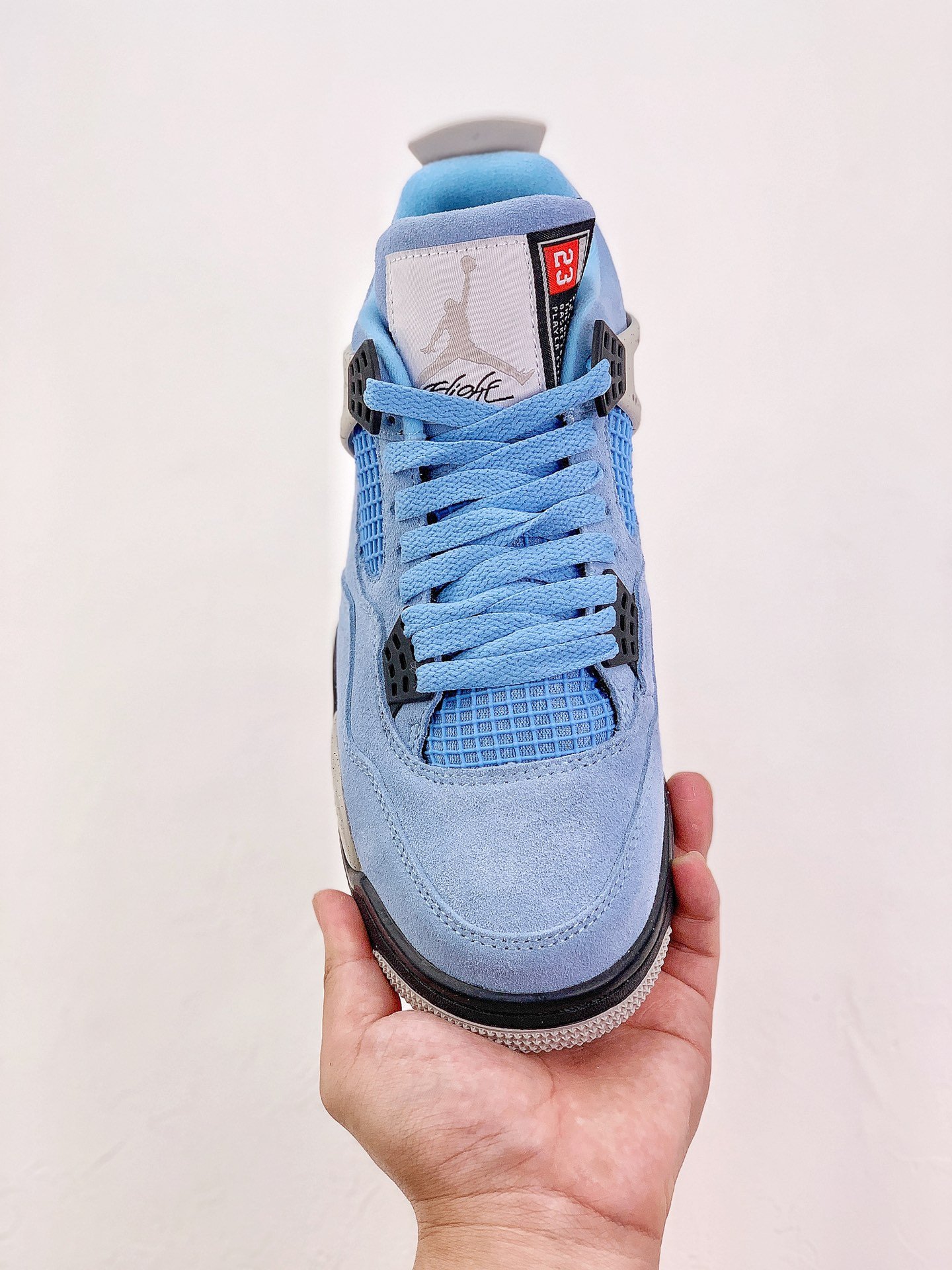 Best Replica Jordan 4 Retro University Blue Extended Size - Colareps