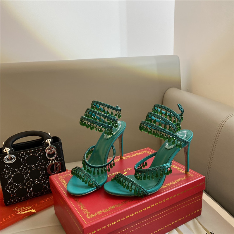 Best Replica Rene Caovilla Classic Snake Wrap Sandals - Colareps