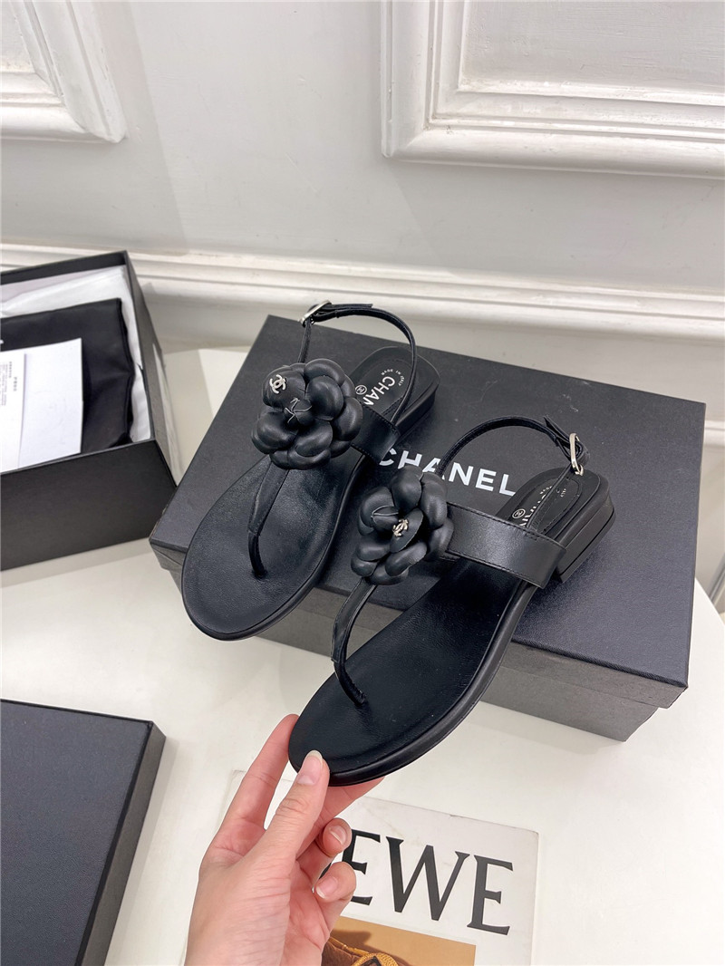 Best Replica Chanel counter catwalk style camellia sandals - Colareps