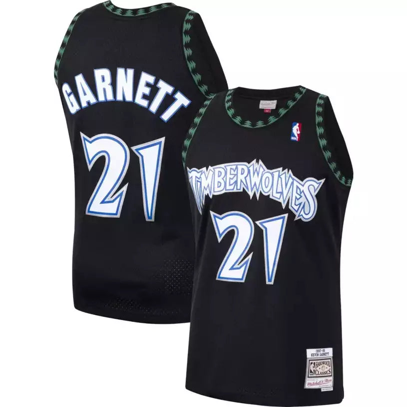 Best Replica KEVIN GARNETT MINNESOTA TIMBERWOLVES THROWBACK JERSEY (HEAT APPLIED) - Colareps