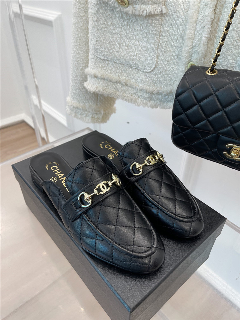 Best Replica chanel rhombic horsebit loafer slippers - Colareps