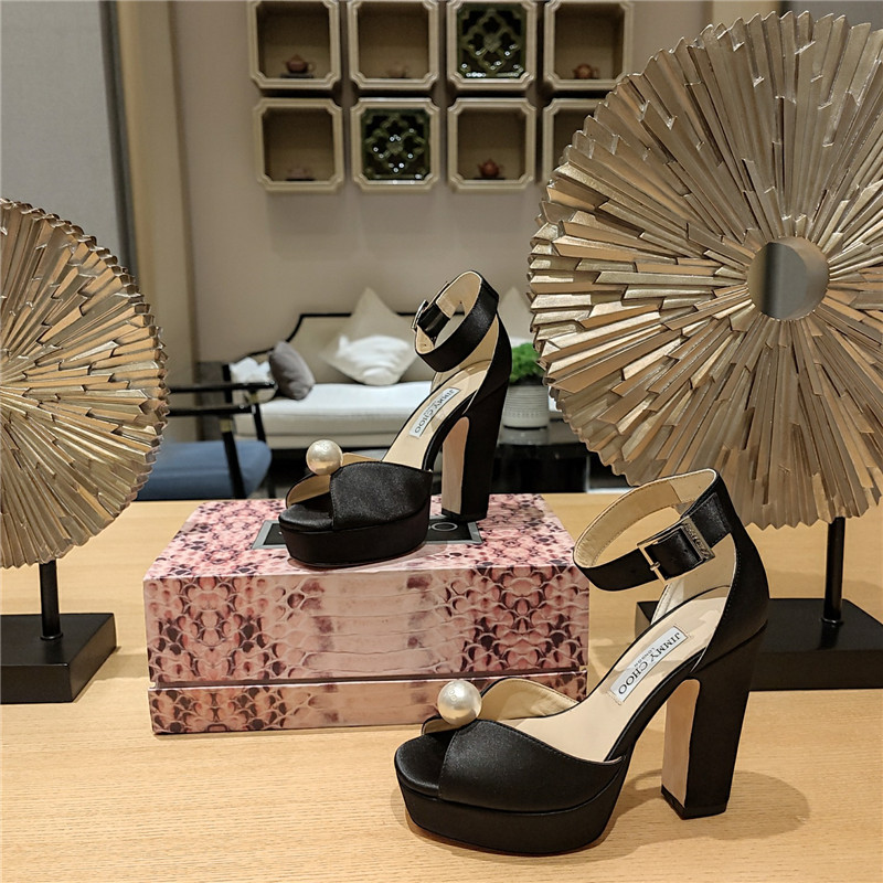 Best Replica Jimmy Choo hot diamond pearl crystal ball sandals - Colareps