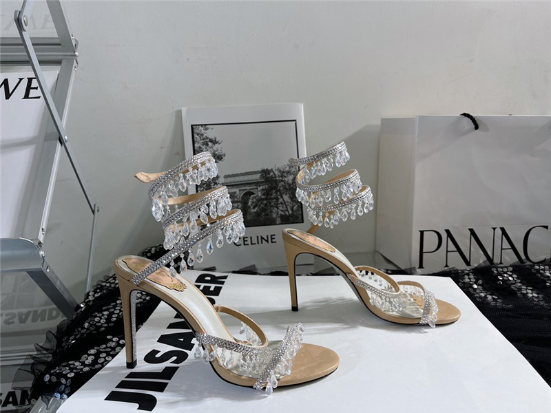 Best Replica rene caovilla cleo chandelier satin sandals - Colareps