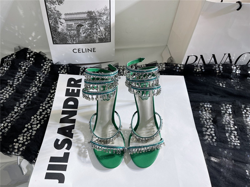 Best Replica rene caovilla cleo chandelier satin sandals - Colareps