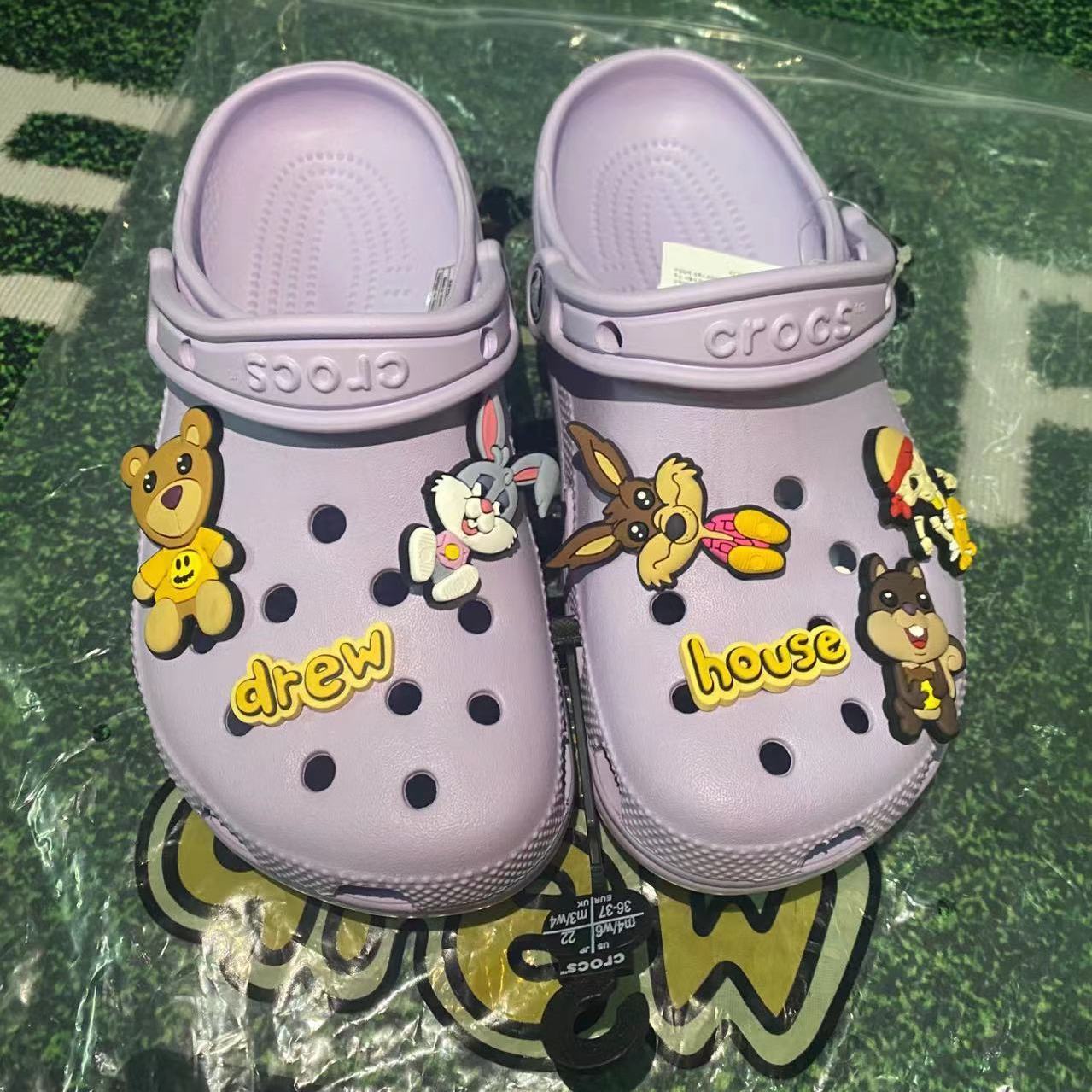 Best Replica Drew House Crocs Justin Slippers Purple - Colareps