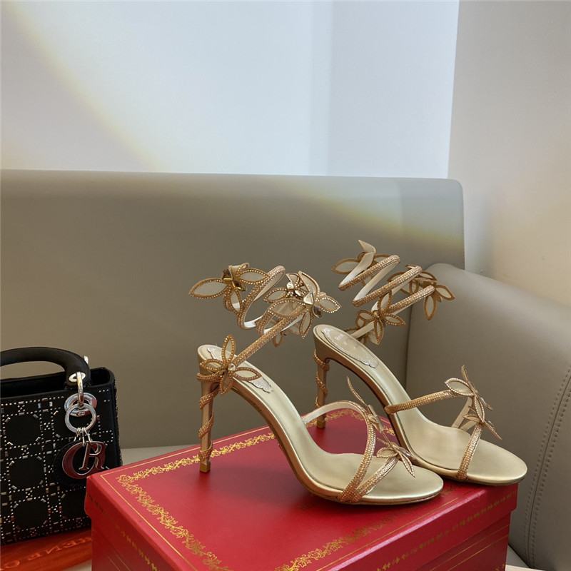 Best Replica Rene Caovilla Heels Dupe latest butterfly strap high-heeled sandals - Colareps