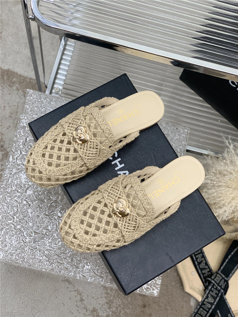 Best Replica chanel hollow Roman slippers - Colareps