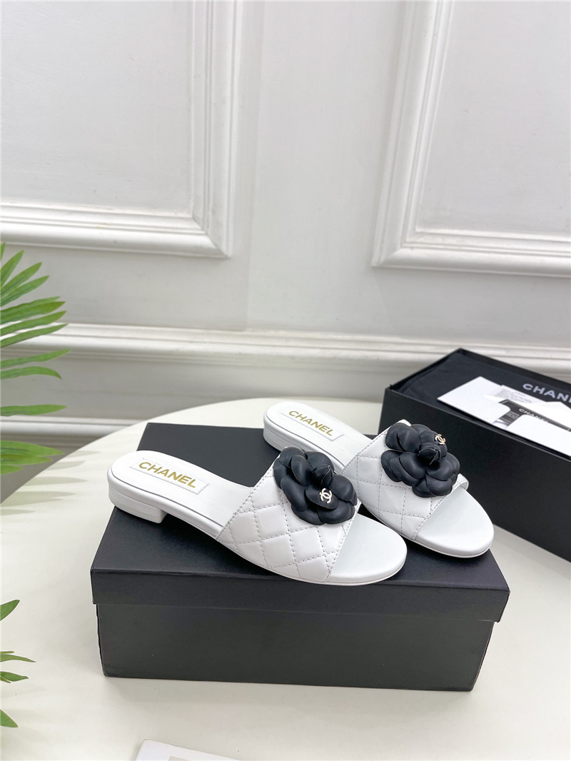 Best Replica chanel counter classic camellia slippers - Colareps