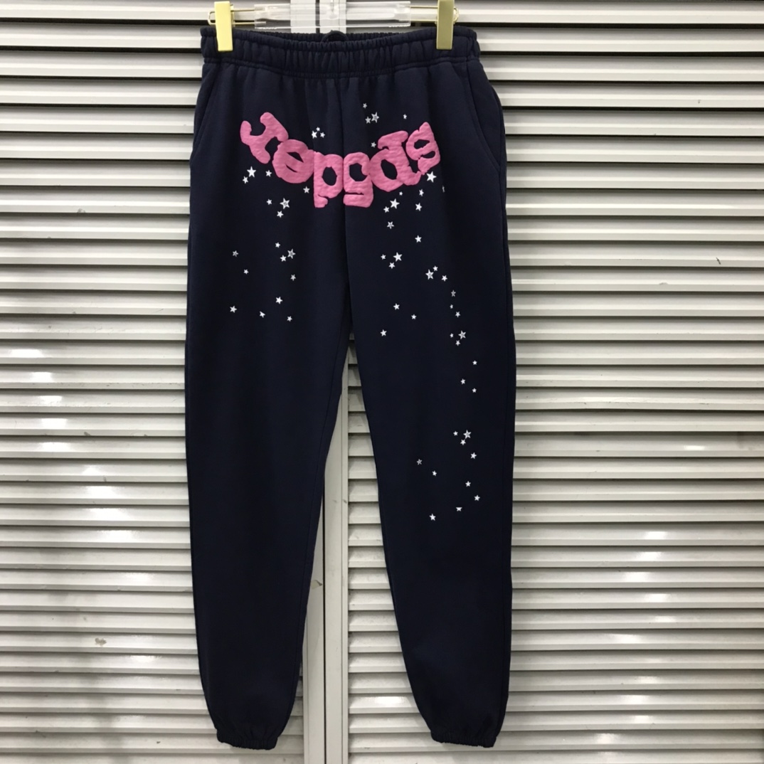 Best Replica Teenage girls pink letters diffuse star foam print sweatpants - Colareps