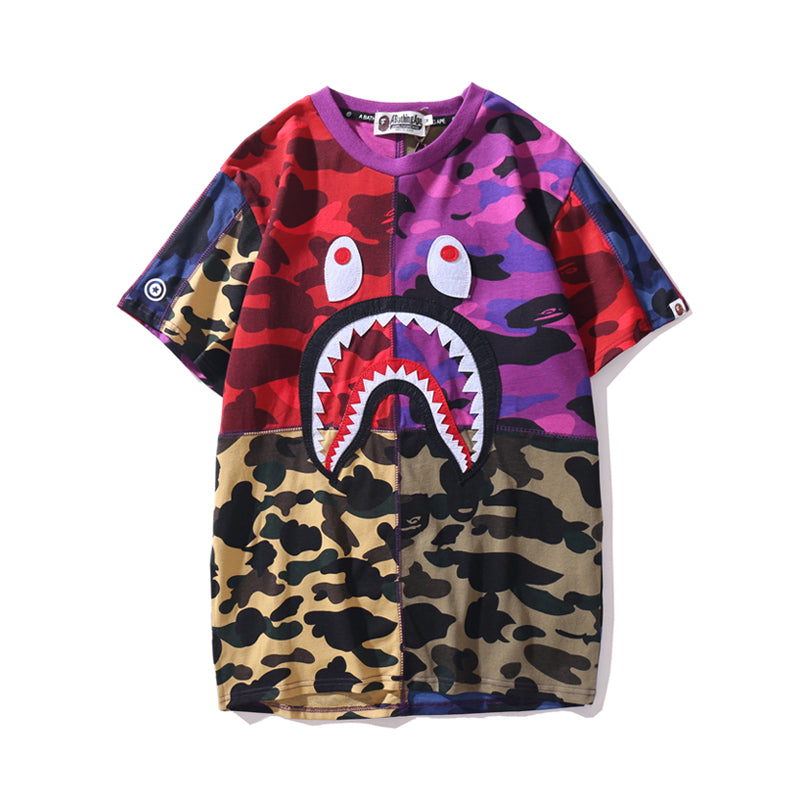Best Replica Bape Camo Color Matching Cotton T Shirt 1517 - Colareps
