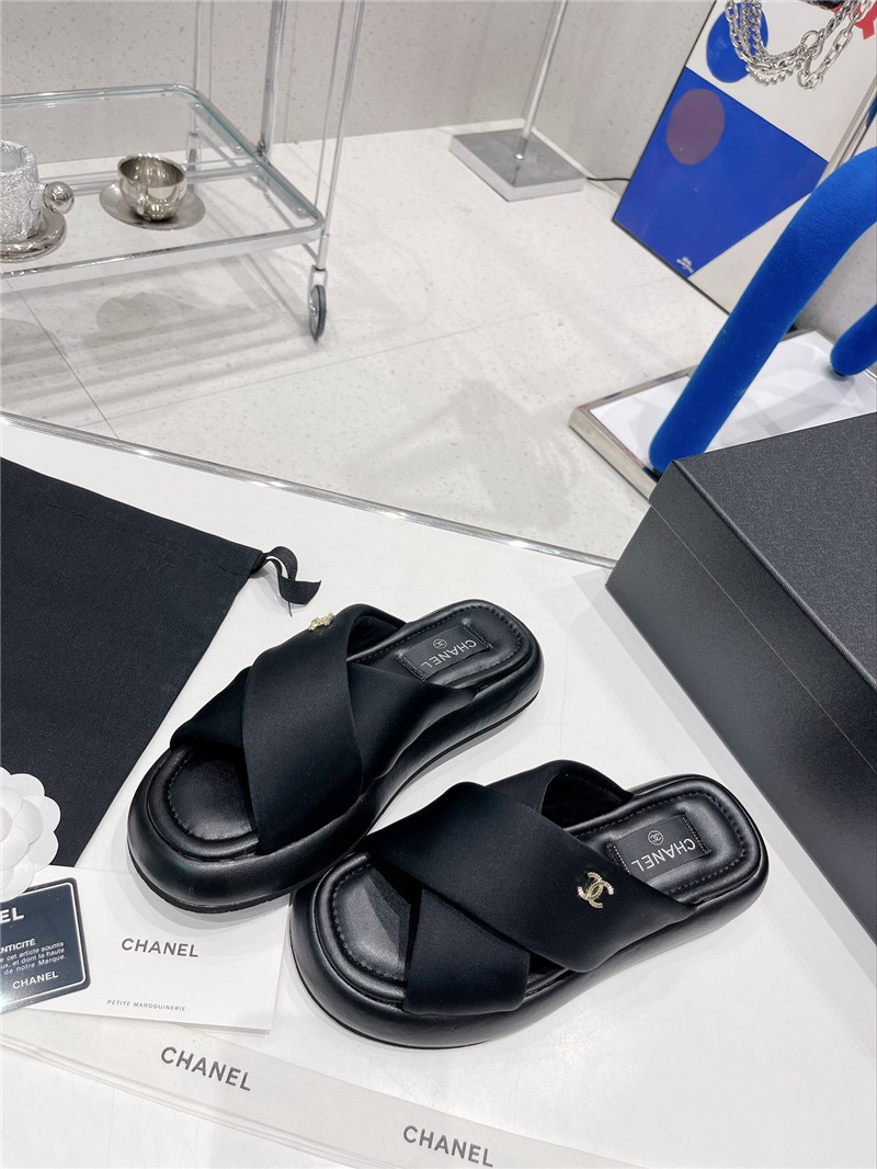 Best Replica chanel cross strap slippers - Colareps