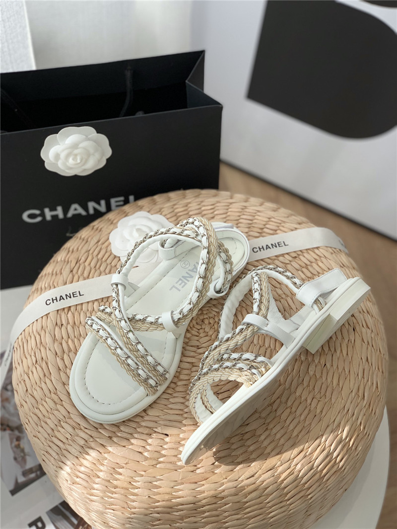 Best Replica chanel braided chain sandals - Colareps