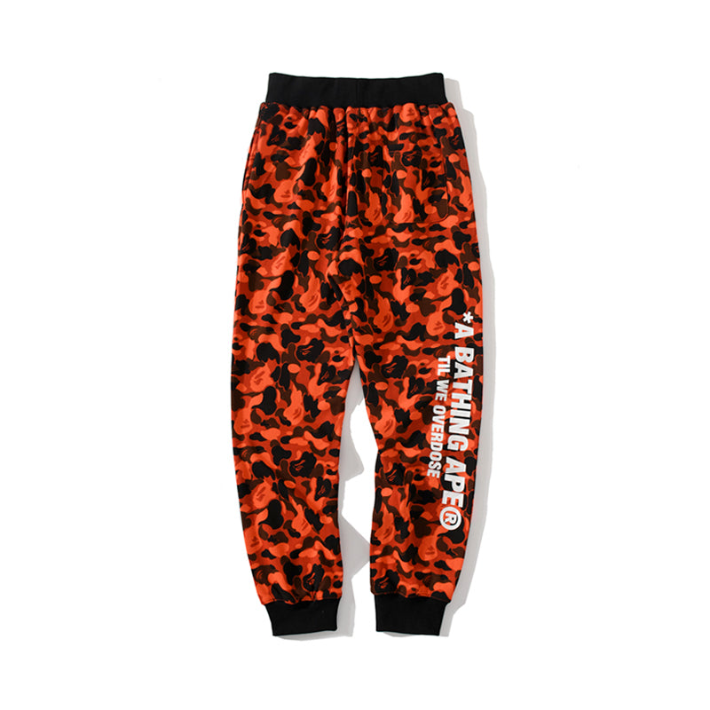 Best Replica BAPE x XO Shark Track Pants Sweatpants Camo Orange HDCP8756 - Colareps