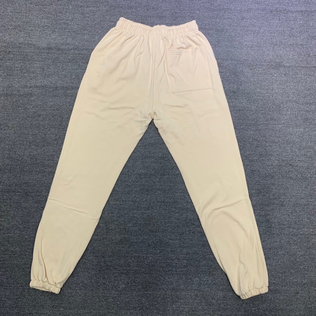Best Replica Young Thug Sp5der White lettering beige pants - Colareps