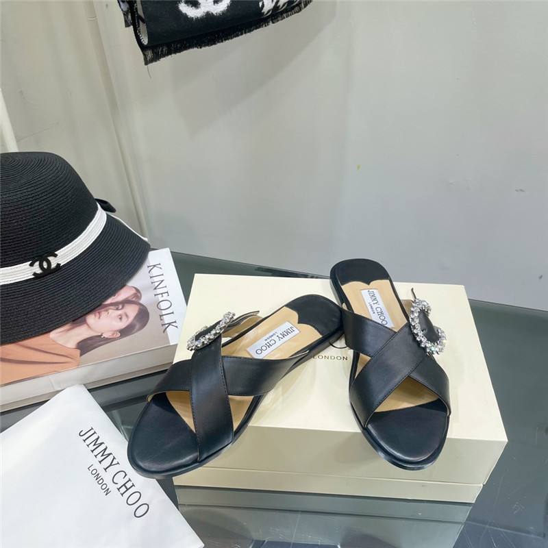 Best Replica jimmy choo pearl flat slippers - Colareps