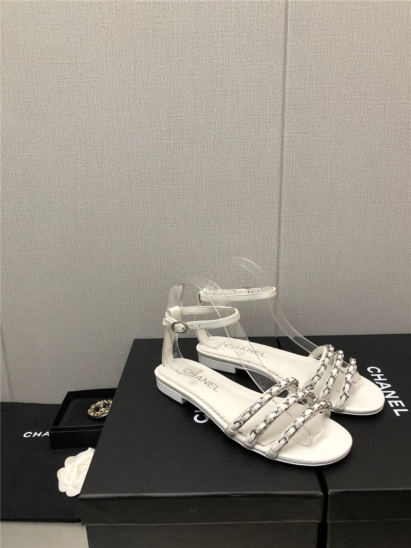 Best Replica Chanel new chain flat sandals - Colareps