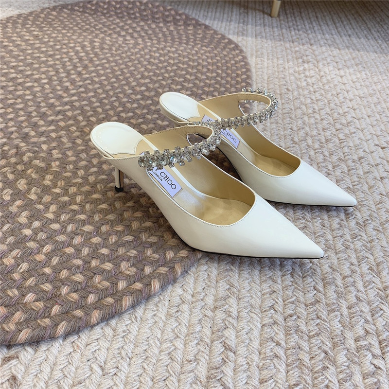 Best Replica Jimmy Choo Rhinestone Slide Sandals - Colareps