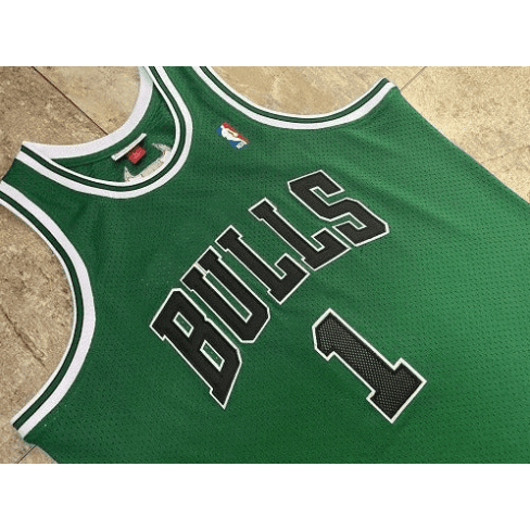 Best Replica DERRICK ROSE CHICAGO BULLS THROWBACK JERSEY ST. PATRICK'S DAY - Colareps