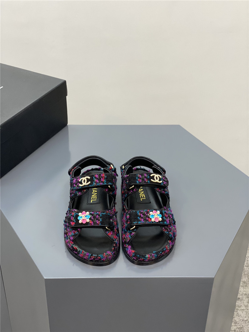 Best Replica Chanel classic pearl buckle Velcro sandals - Colareps