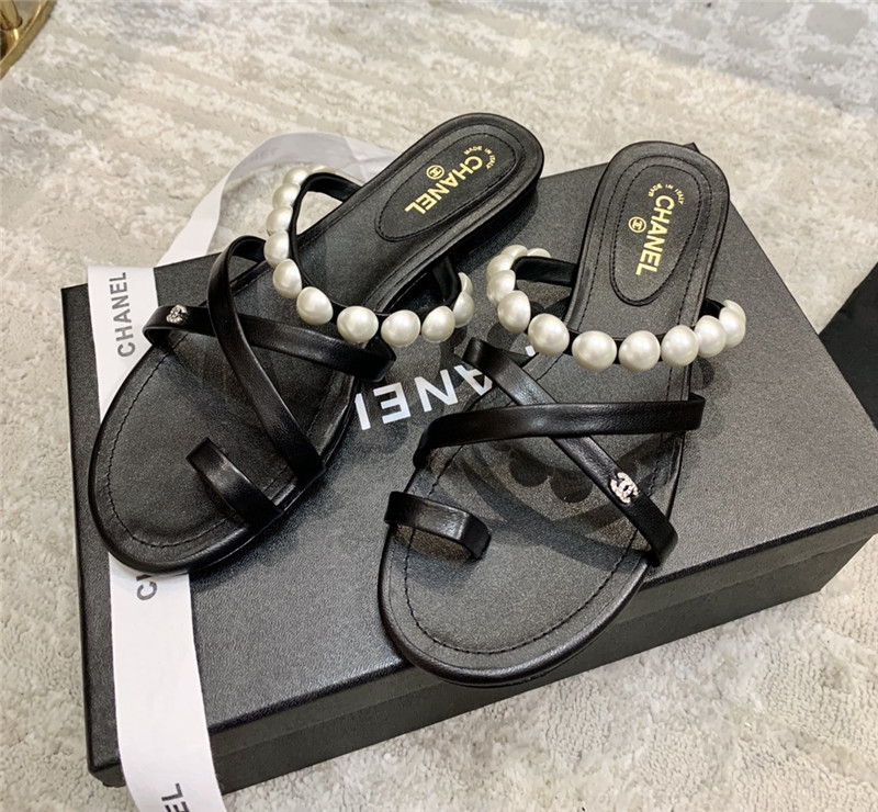 Best Replica chanel pearl embellished sandals - Colareps
