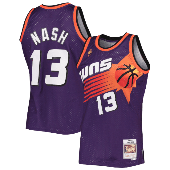 Best Replica STEVE NASH PHOENIX SUNS PURPLE THROWBACK JERSEY - Colareps