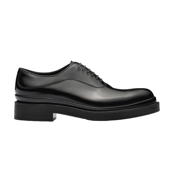 Best Replica PRADA MONOLITH BRUSHED LEATHER OXFORD SHOES   PRS040 - Colareps