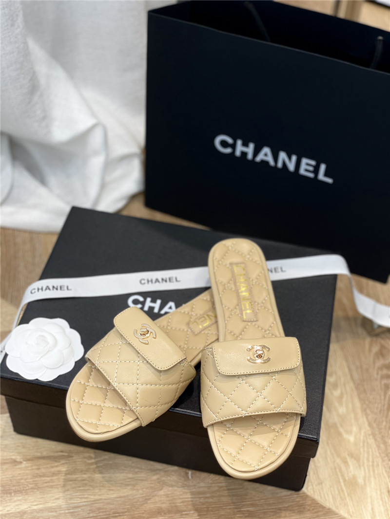 Best Replica chanel classic flat slippers - Colareps