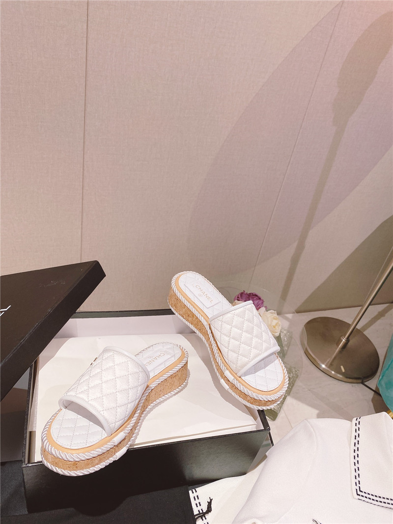 Best Replica chanel flat platform slippers - Colareps