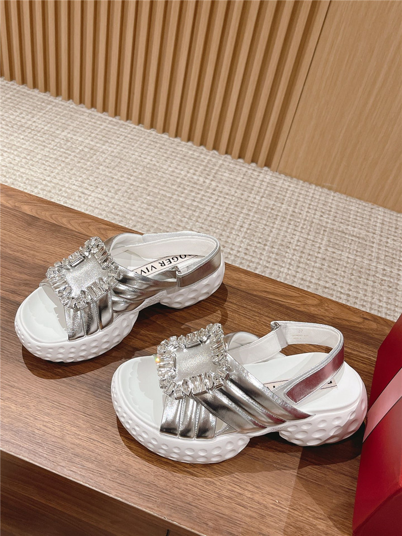 Best Replica Roger vivier diamond buckle platform sandals - Colareps