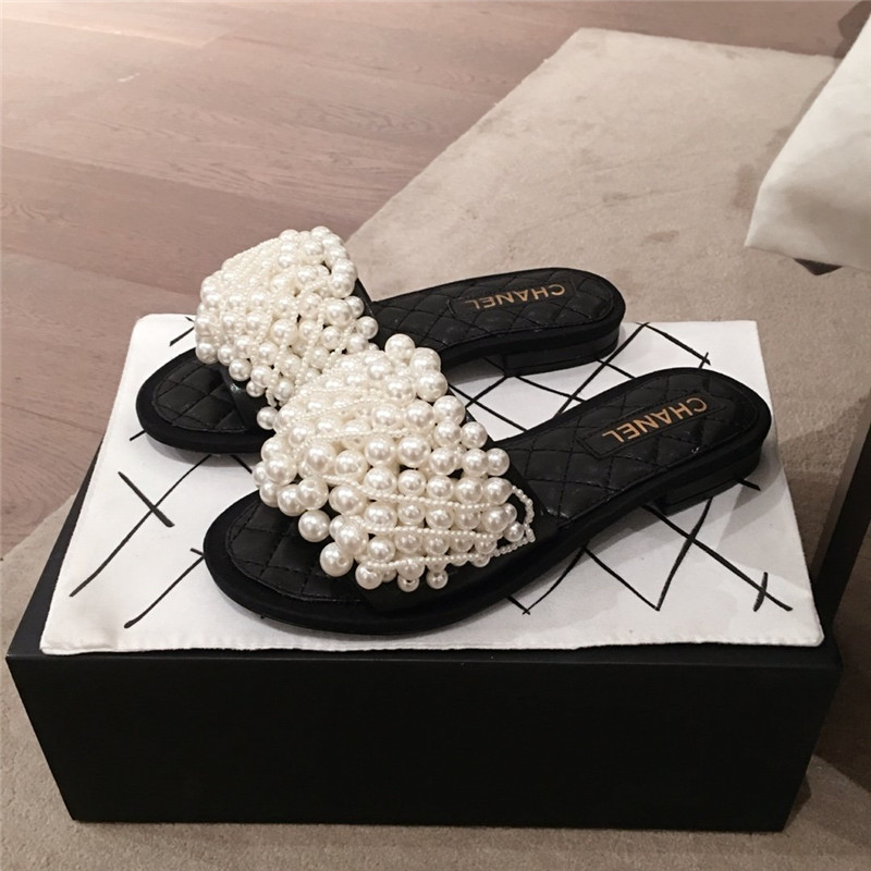 Best Replica Chanel Dupe Shoes sandals with pearls - Colareps