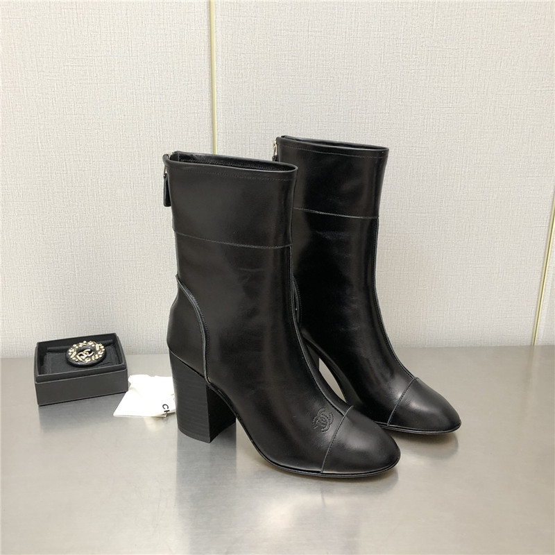 Best Replica chanel chunky heel ankle boots - Colareps