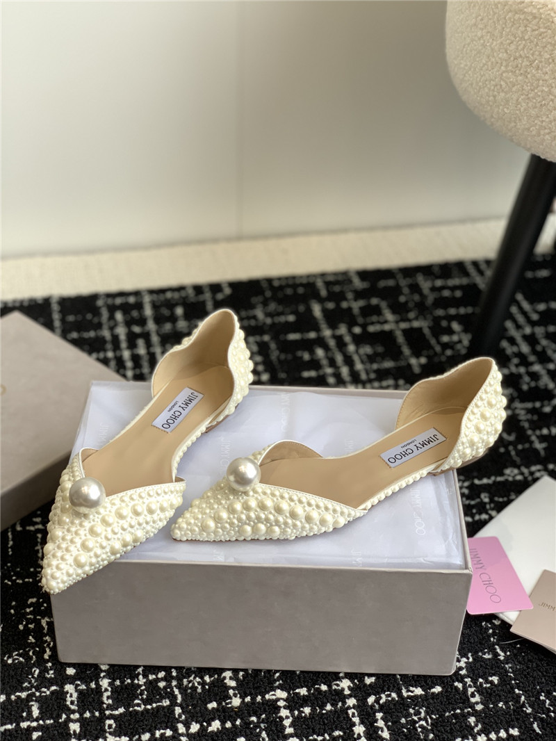 Best Replica Jimmy Choo Pearl Embellished Shoes - Colareps