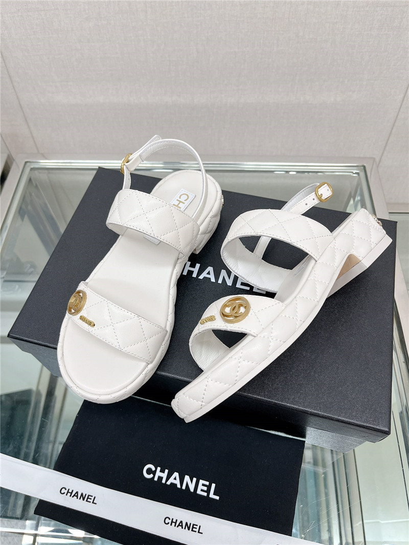 Best Replica chanel rhombus platform chunky heel sandals - Colareps