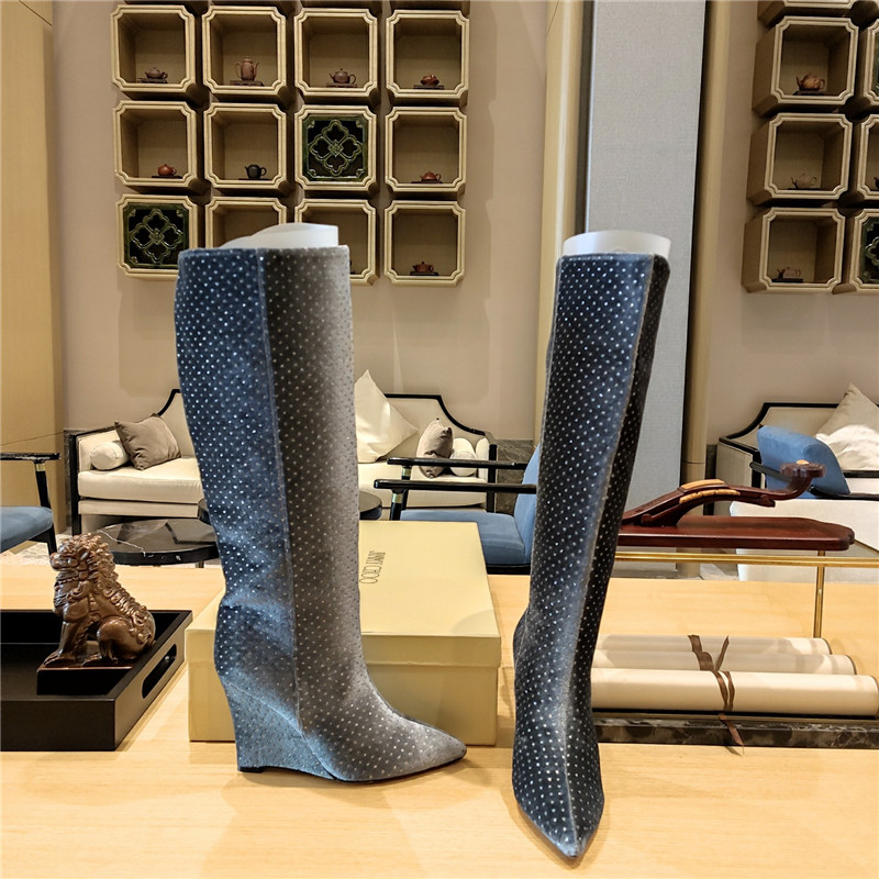 Best Replica jimmy choo Dupes wedge long boots - Colareps