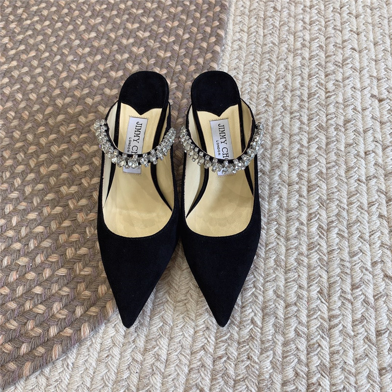 Best Replica Jimmy Choo Rhinestone Slide Sandals - Colareps