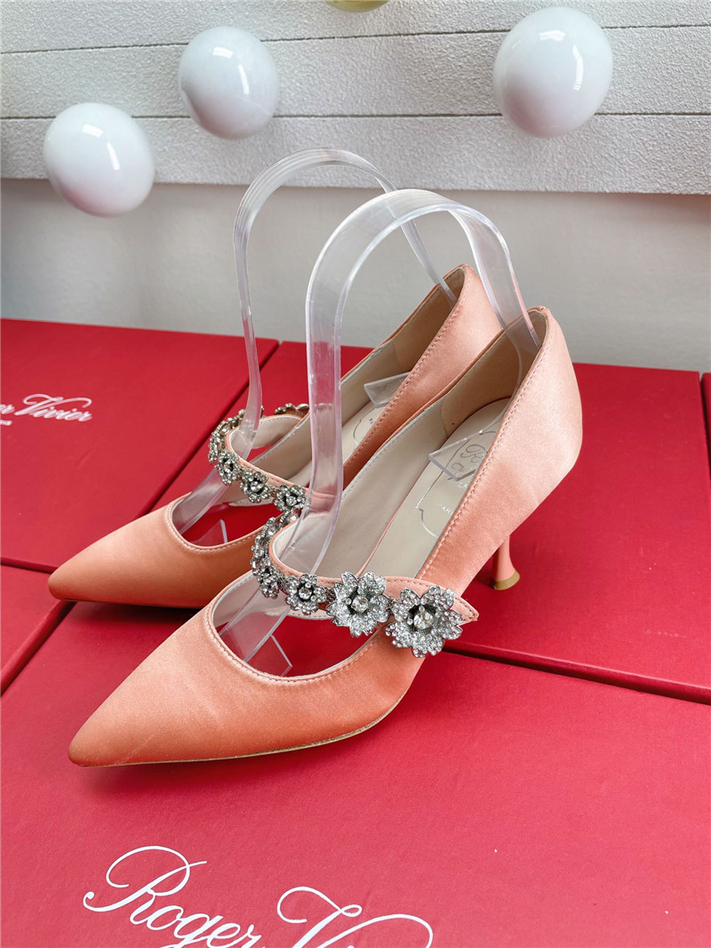 Best Replica Roger vivier Dupes wedding shoes snow diamond series high heels - Colareps