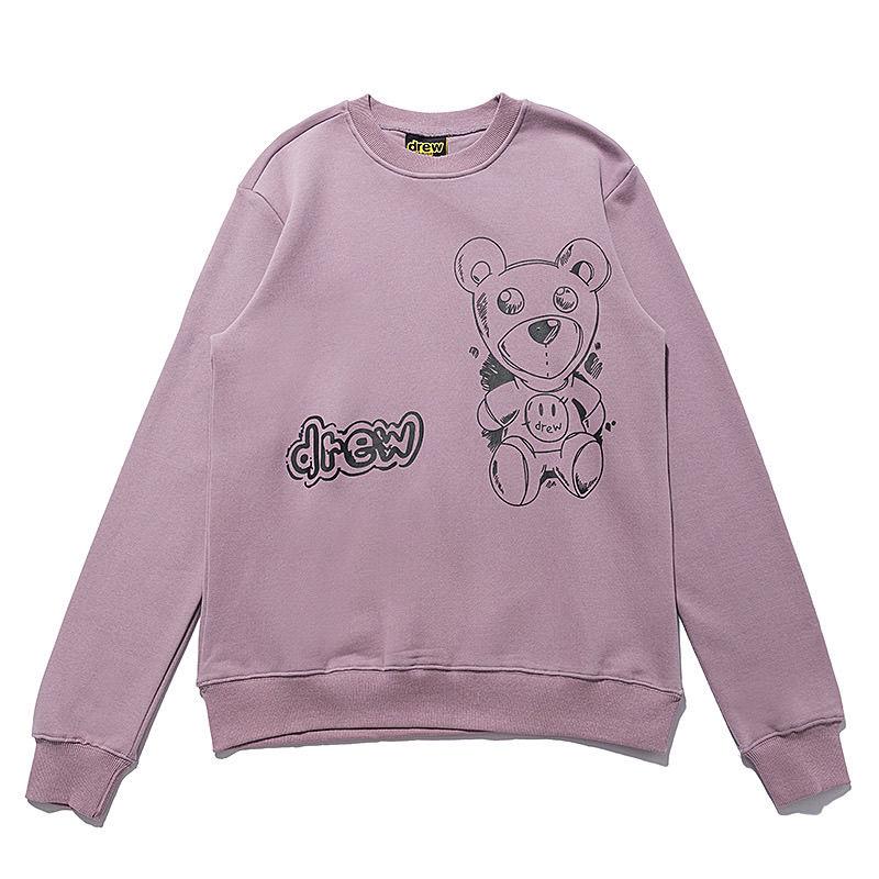 Best Replica Drew House Bear Crewneck Sweatshirt Purple#2535 - Colareps
