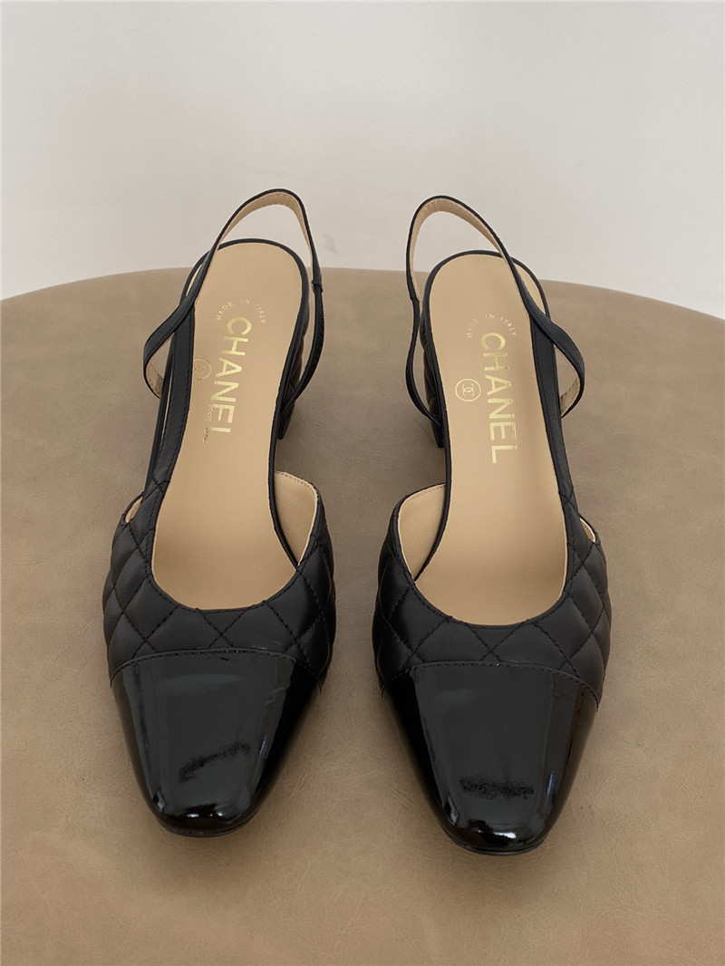 Best Replica Chanel 6.5cm black diamond low-heeled shoes - Colareps