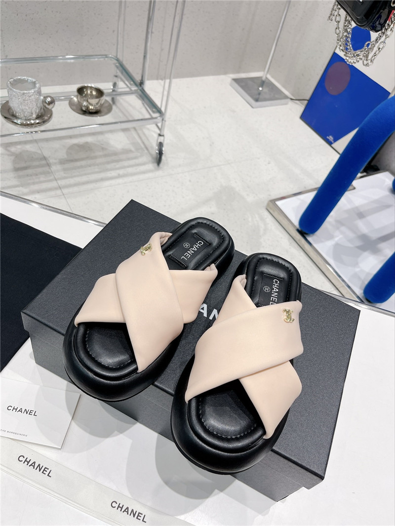 Best Replica chanel cross strap slippers - Colareps
