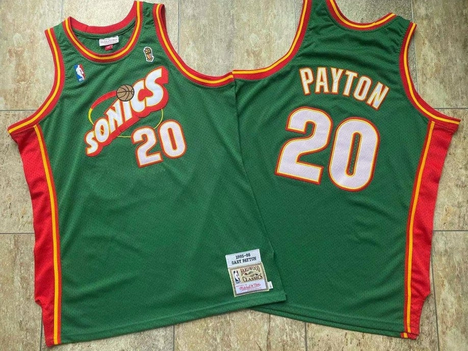 Best Replica GARY PAYTON SEATTLE SONICS THROWBACK JERSEY - Colareps