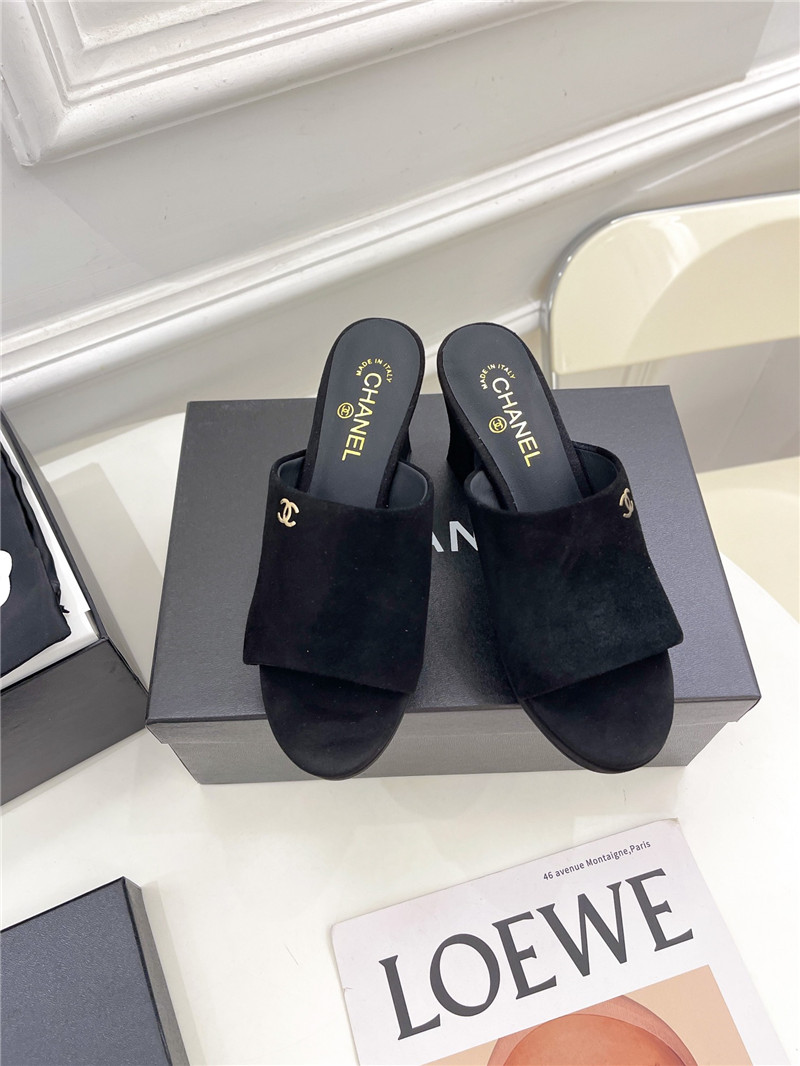 Best Replica chanel platform high heel slippers - Colareps