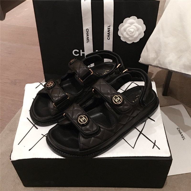 Best Replica Chanel Cruise Sandals Sandal Black - Colareps