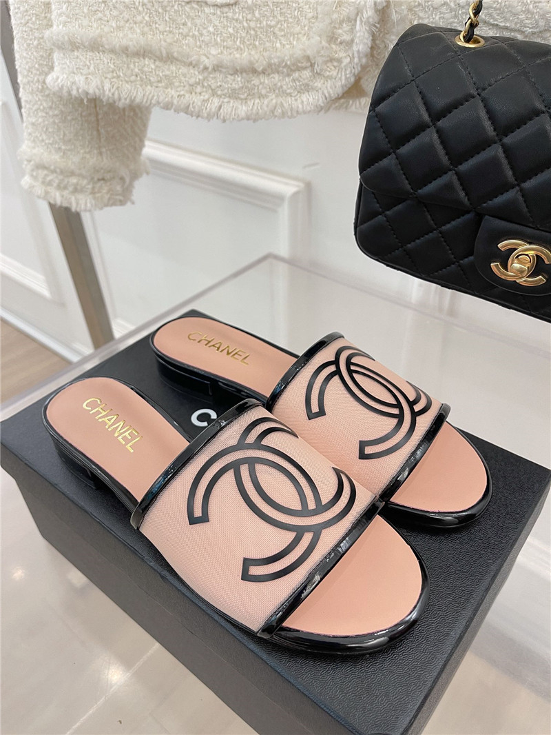 Best Replica chanel classic flat logo slippers - Colareps
