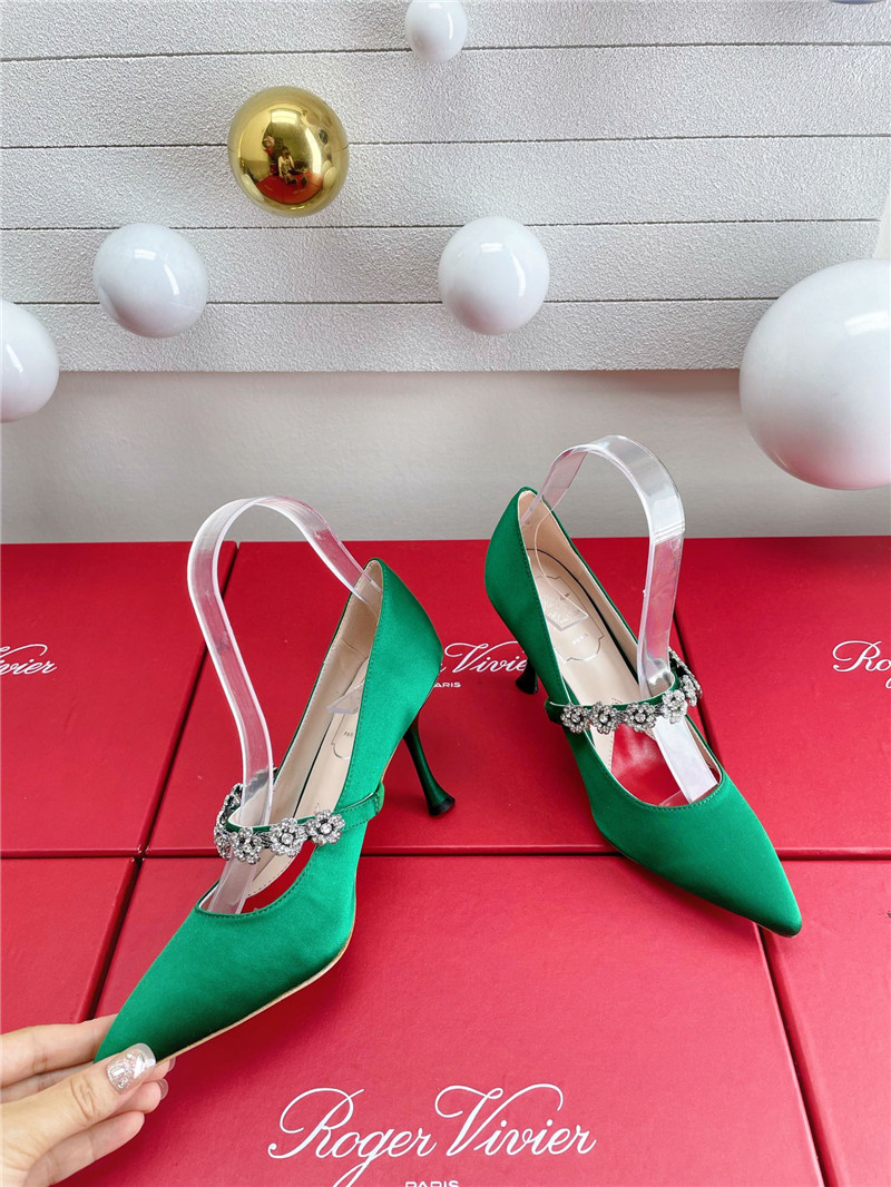 Best Replica Roger vivier Dupes wedding shoes snow diamond series high heels - Colareps