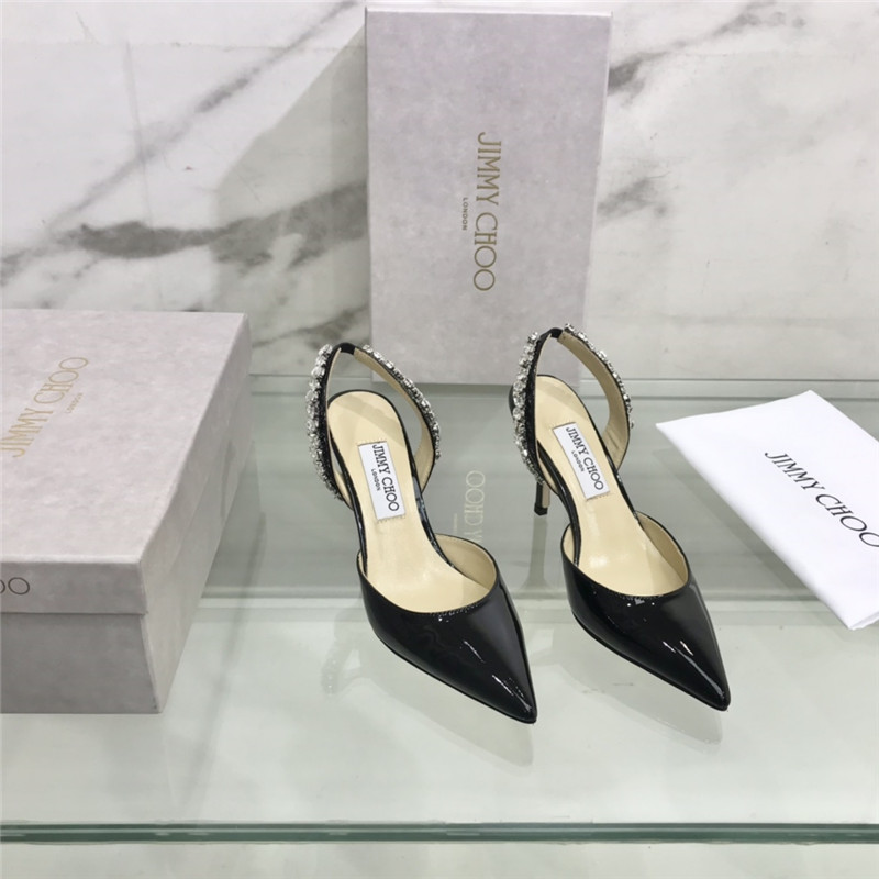 Best Replica Jimmy Choo Pearl Heels Dupe rhinestone heeled sandals - Colareps