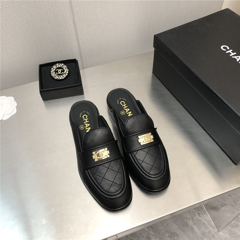 Best Replica chanel leather slippers womens - Colareps