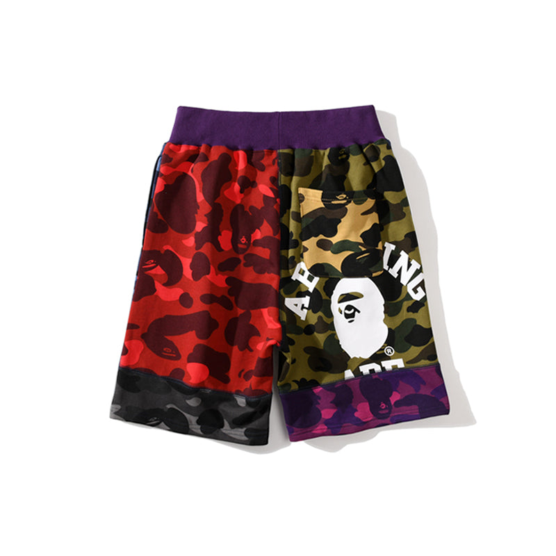 Best Replica BAPE APE Shorts Camo Blue Red Purple Pants HDCP8758 - Colareps
